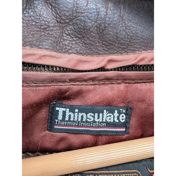 Vintage Adventure Bound Jacket Mens XL Leather Thinsulate Lined Wilsons 90s